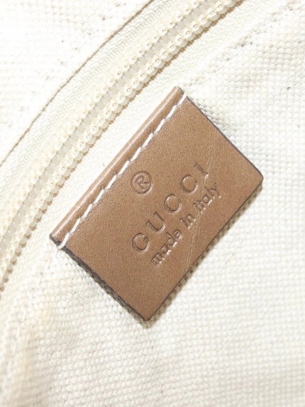 GUCCI Diamante Shoulder Bag PVC Leather Beige Silver 268159 Auth BA9486 - Picture 11 of 16